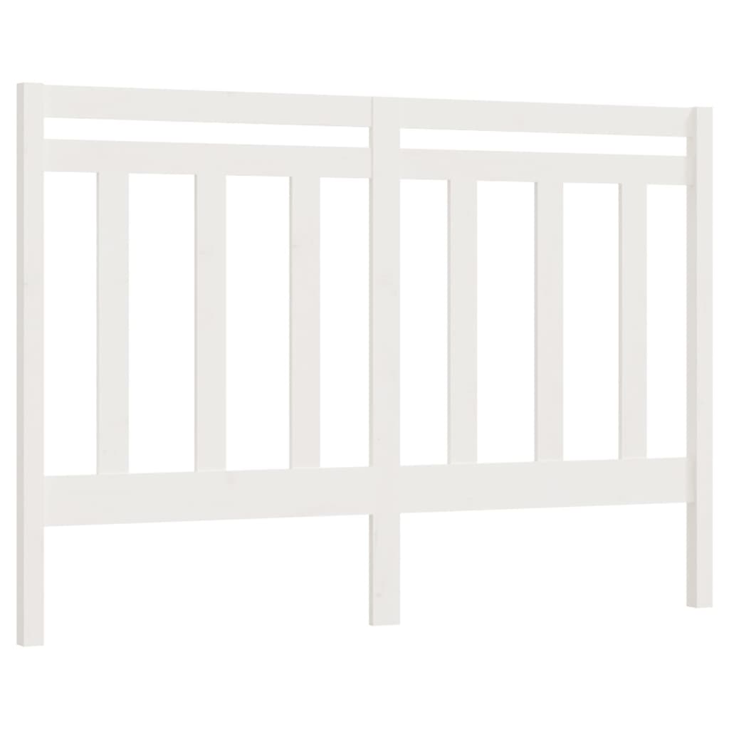 sengegærde 156x4x100 cm massivt fyrretræ hvid