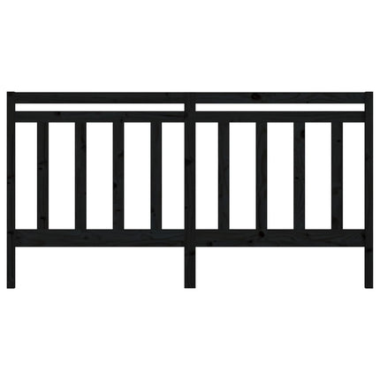 sengegærde 186x4x100 cm massivt fyrretræ sort