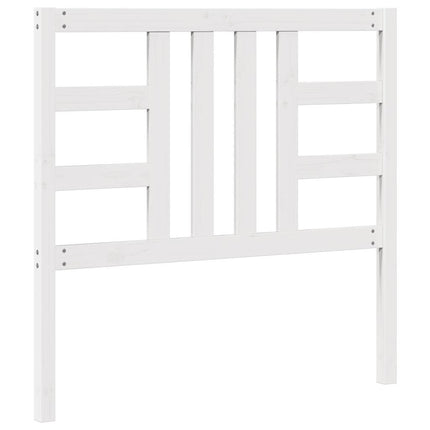 sengegærde 106x4x100 cm massivt fyrretræ hvid
