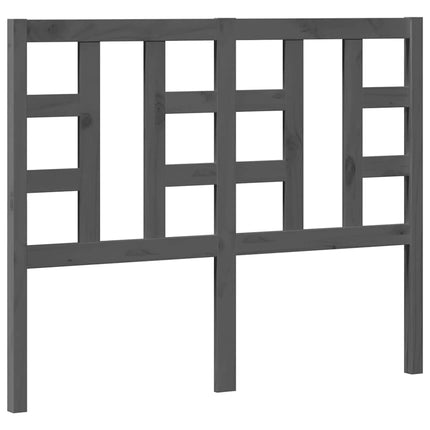 sengegærde 126x4x100 cm massivt fyrretræ grå