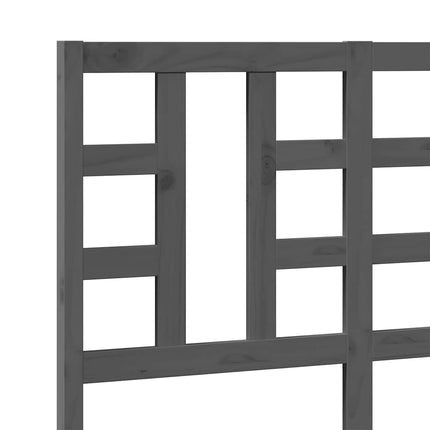 sengegærde 126x4x100 cm massivt fyrretræ grå