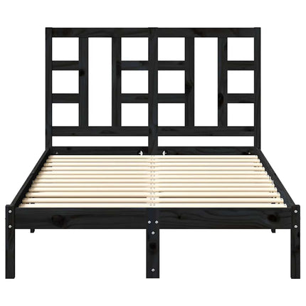 sengegærde 206x4x100 cm massivt fyrretræ grå