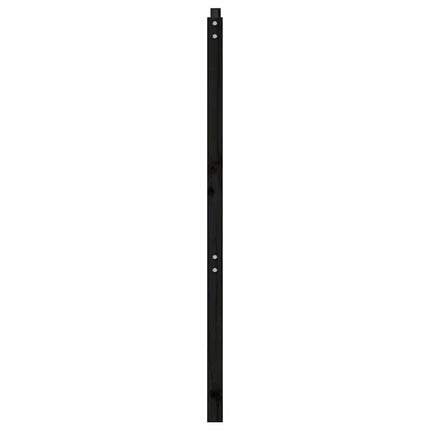 sengegærde 206x4x100 cm massivt fyrretræ sort