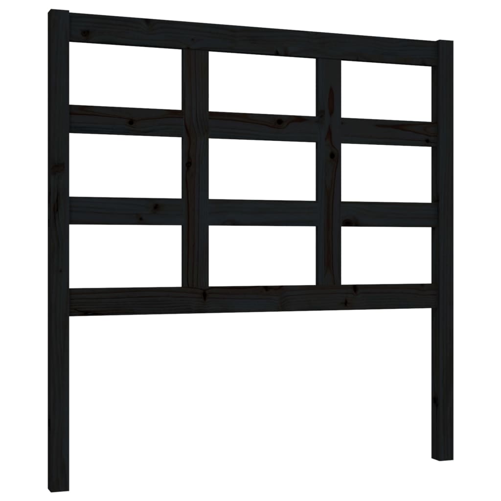 sengegærde 95,5x4x100 cm massivt fyrretræ sort