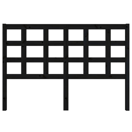 sengegærde 145,5x4x100 cm massivt fyrretræ sort