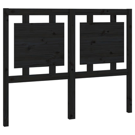 sengegærde 125,5x4x100 cm massivt fyrretræ sort