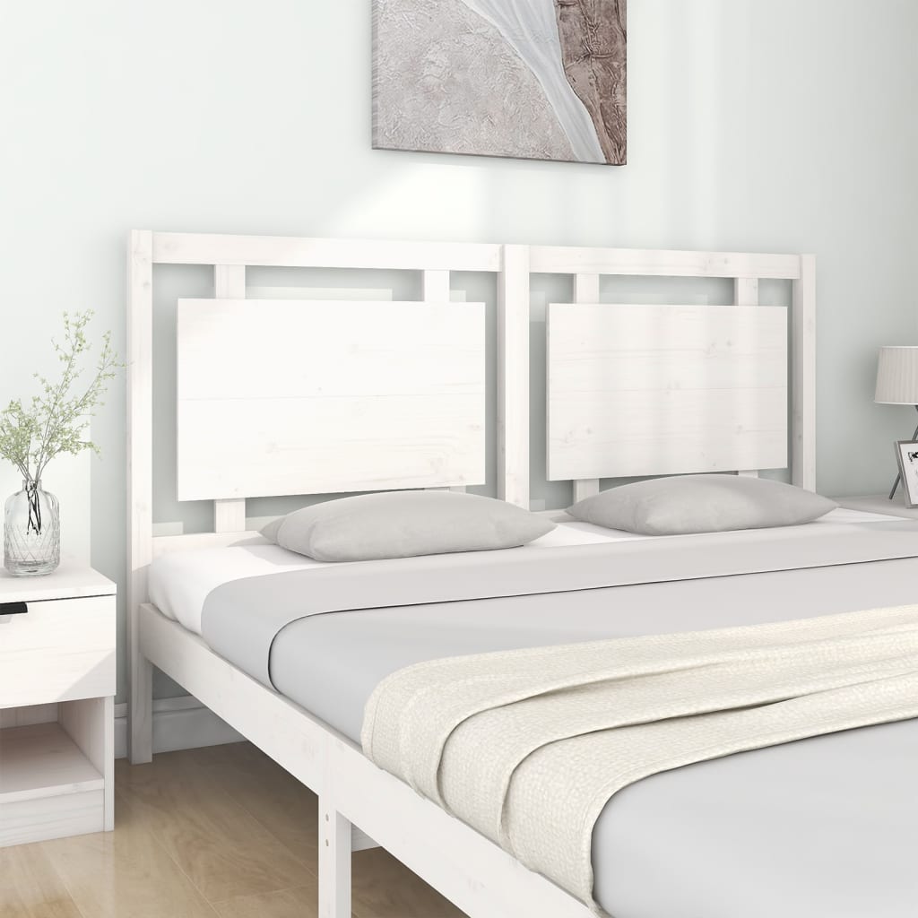 sengegærde 165,5x4x100 cm massivt fyrretræ hvid