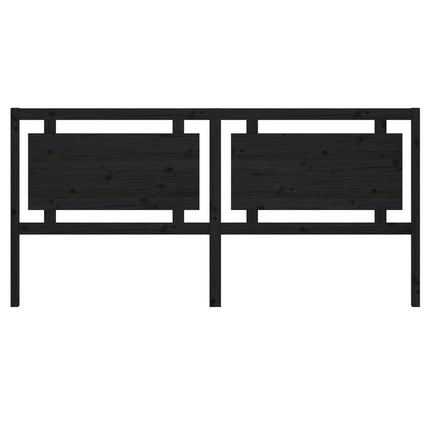 sengegærde 205,5x4x100 cm massivt fyrretræ sort