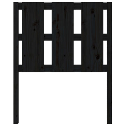 sengegærde 80,5x4x100 cm massivt fyrretræ sort