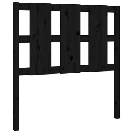 sengegærde 95,5x4x100 cm massivt fyrretræ sort