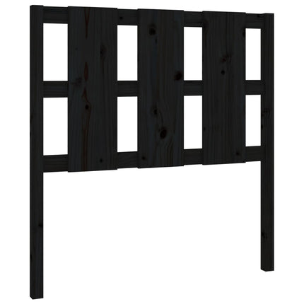sengegærde 105,5x4x100 cm massivt fyrretræ sort