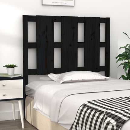 sengegærde 105,5x4x100 cm massivt fyrretræ sort
