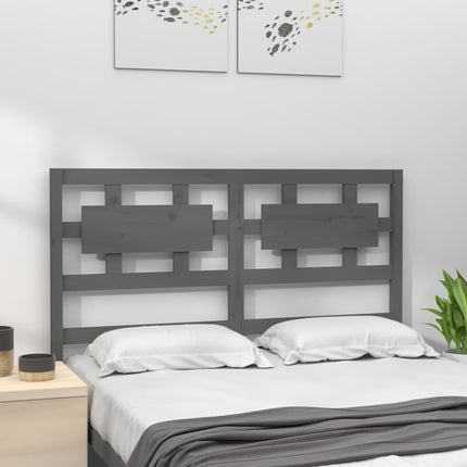 sengegærde 125,5x4x100 cm massivt fyrretræ grå
