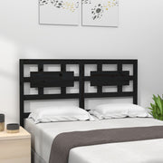 sengegærde 125,5x4x100 cm massivt fyrretræ sort