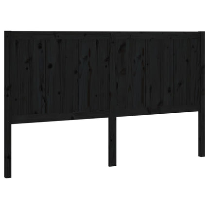 sengegærde 205,5x4x100 cm massivt fyrretræ sort
