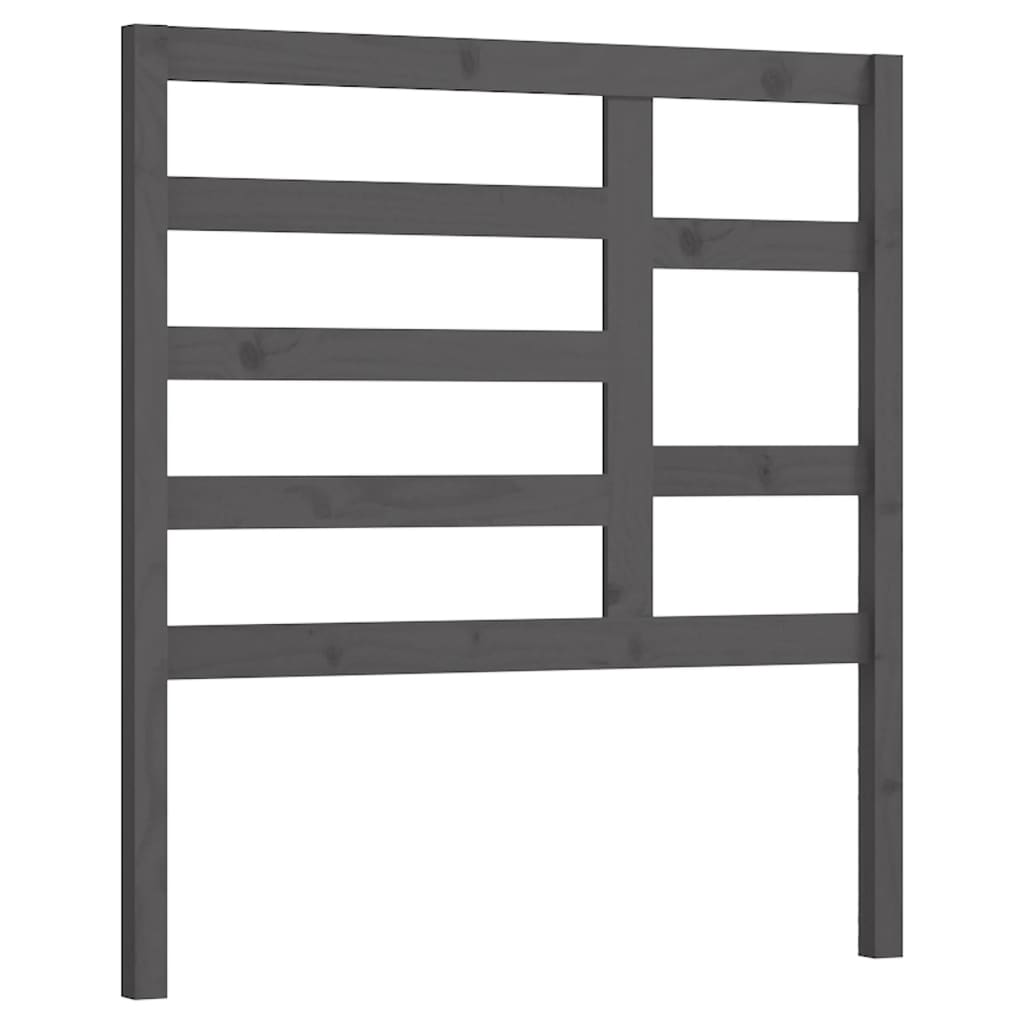 sengegærde 96x4x104 cm massivt fyrretræ grå