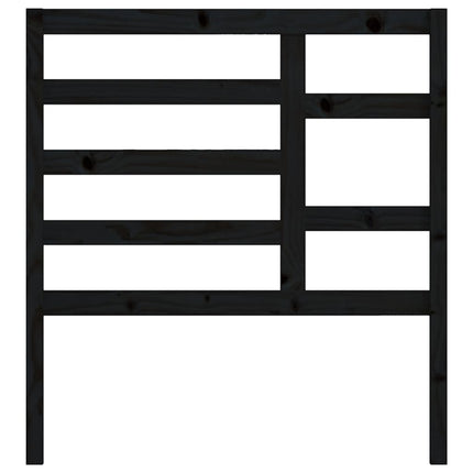 sengegærde 96x4x104 cm massivt fyrretræ sort