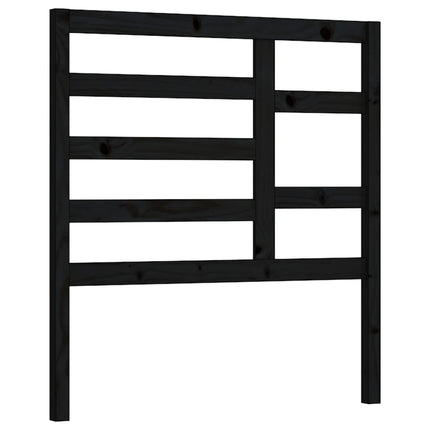 sengegærde 106x4x104 cm massivt fyrretræ sort