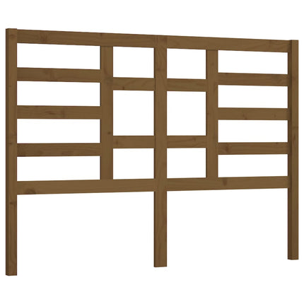 sengegærde 126x4x104 cm massivt fyrretræ gyldenbrun
