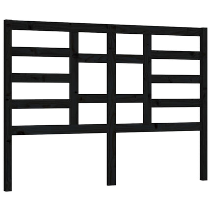 sengegærde 146x4x104 cm massivt fyrretræ sort