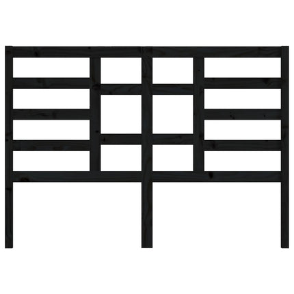 sengegærde 146x4x104 cm massivt fyrretræ sort