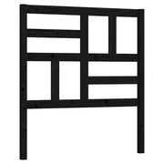 sengegærde 81x4x104 cm massivt fyrretræ sort
