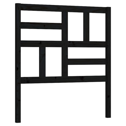 sengegærde 96x4x104 cm massivt fyrretræ sort