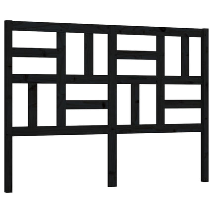sengegærde 126x4x104 cm massivt fyrretræ sort