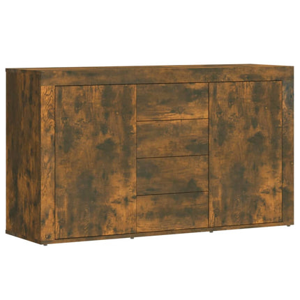 skænk 120x36x69 cm konstrueret træ røget egetræsfarve