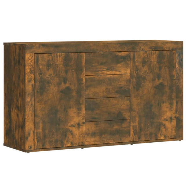 skænk 120x36x69 cm konstrueret træ røget egetræsfarve