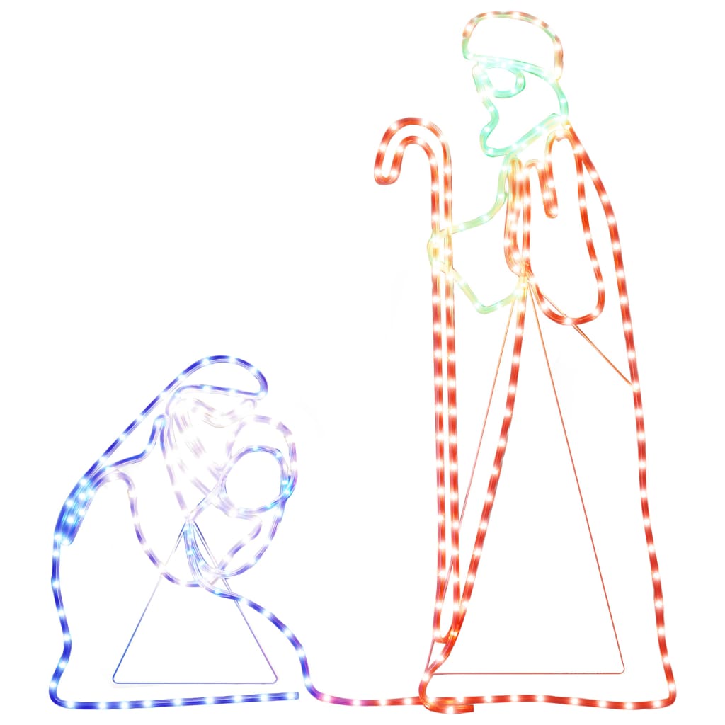 Maria og Josef julefigur 264 LED'er 40x55&38x100 cm