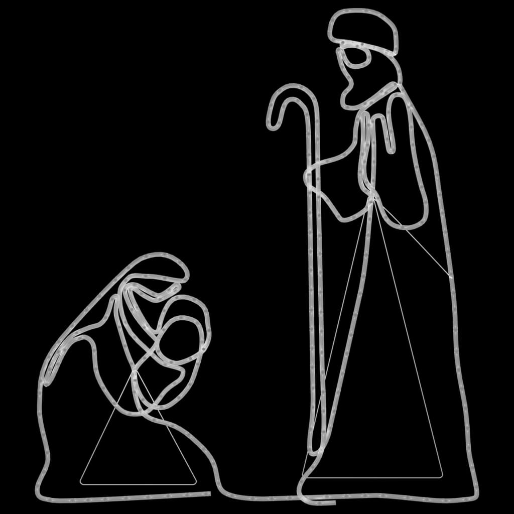 Maria og Josef julefigur 264 LED'er 40x55&38x100 cm