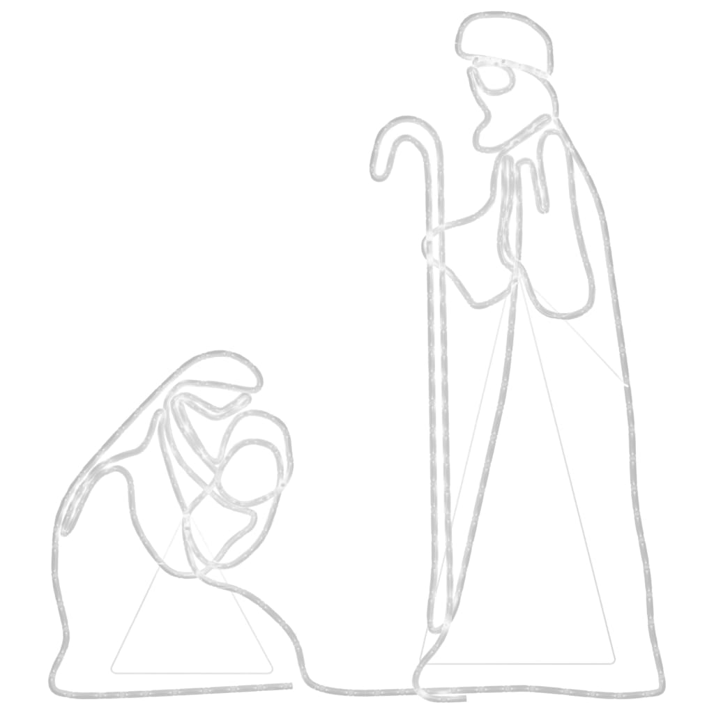 Maria og Josef julefigur 264 LED'er 40x55&38x100 cm