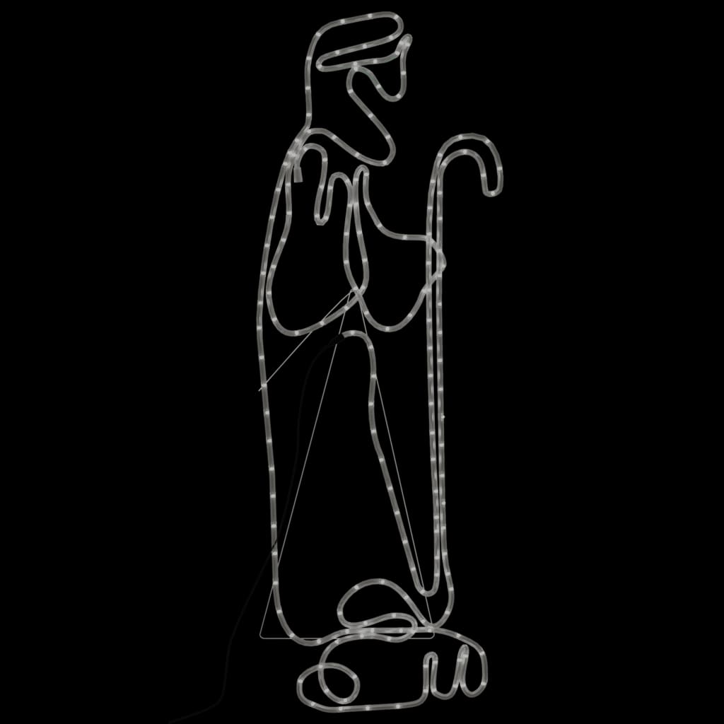 fårehyrde og lam julefigur 168 LED'er 102,5x35 cm