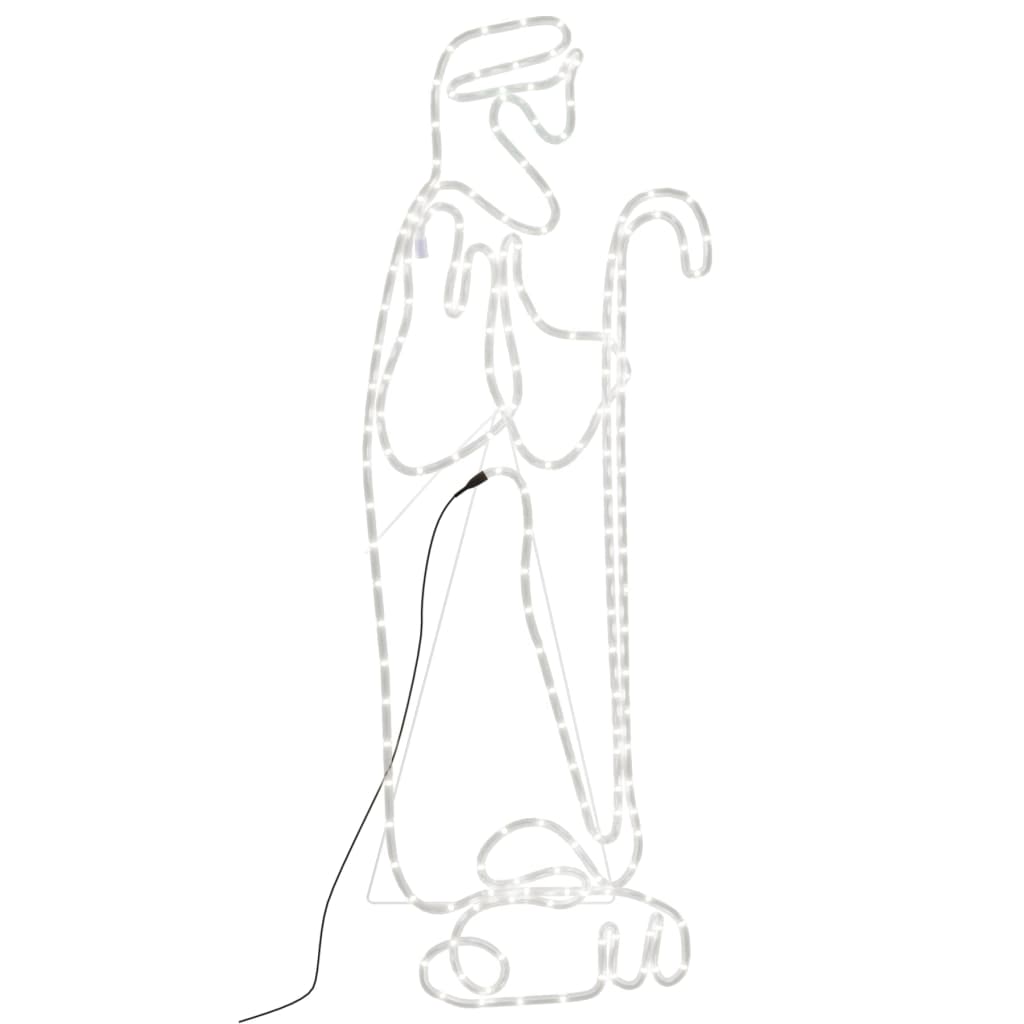 fårehyrde og lam julefigur 168 LED'er 102,5x35 cm