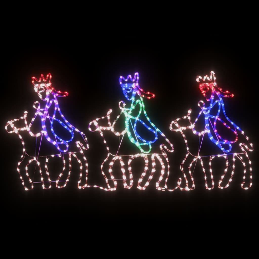 de tre vise mænd julefigur 504 LED-lys 70x50 cm