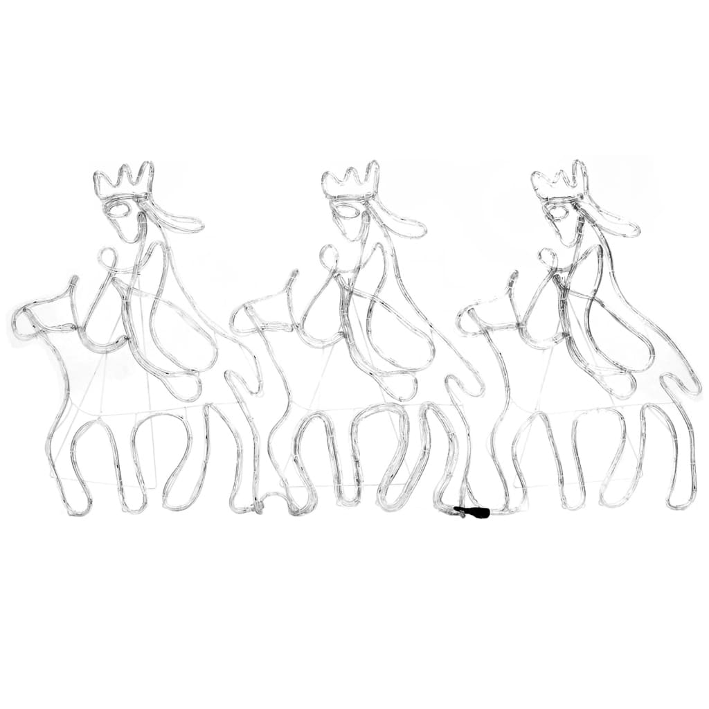 de tre vise mænd julefigur 504 LED-lys 70x50 cm