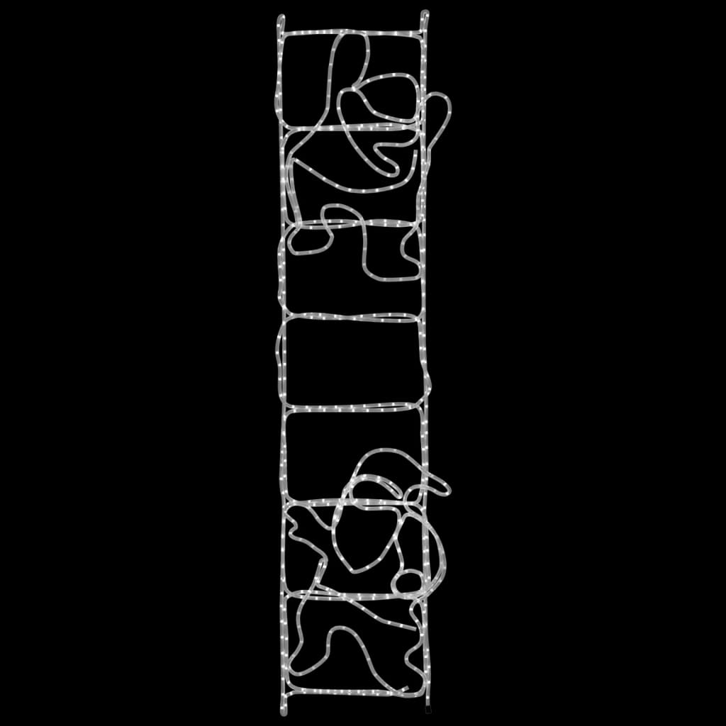 julemand på stige julefigur 552 LED'er 50x200 cm