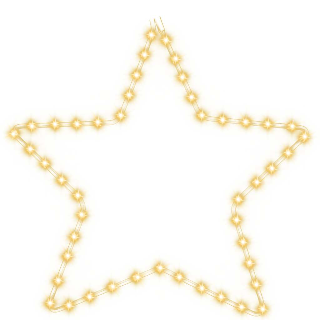 stjerne julefigur 48 LED'er 56 cm varmt hvidt lys
