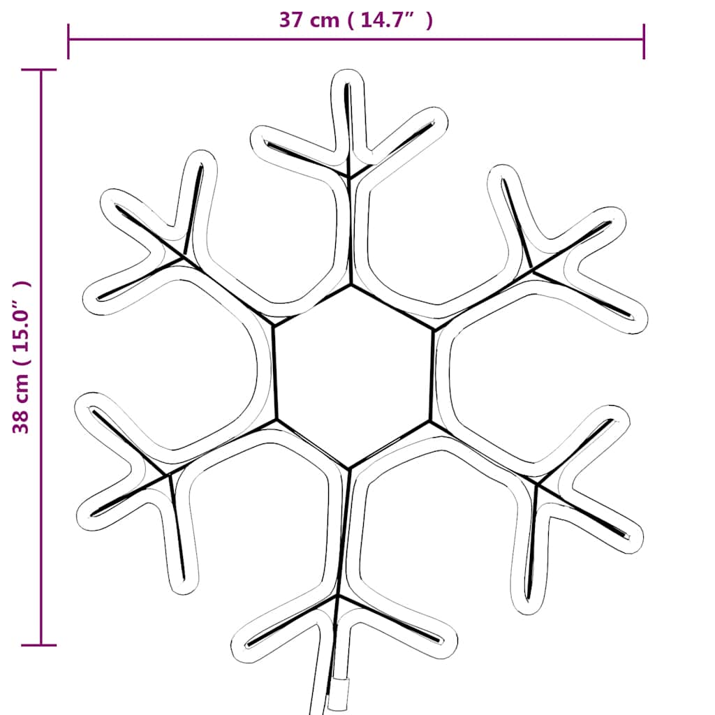 snefnug julefigur 72 LED'er 38x37 cm varmt hvidt lys