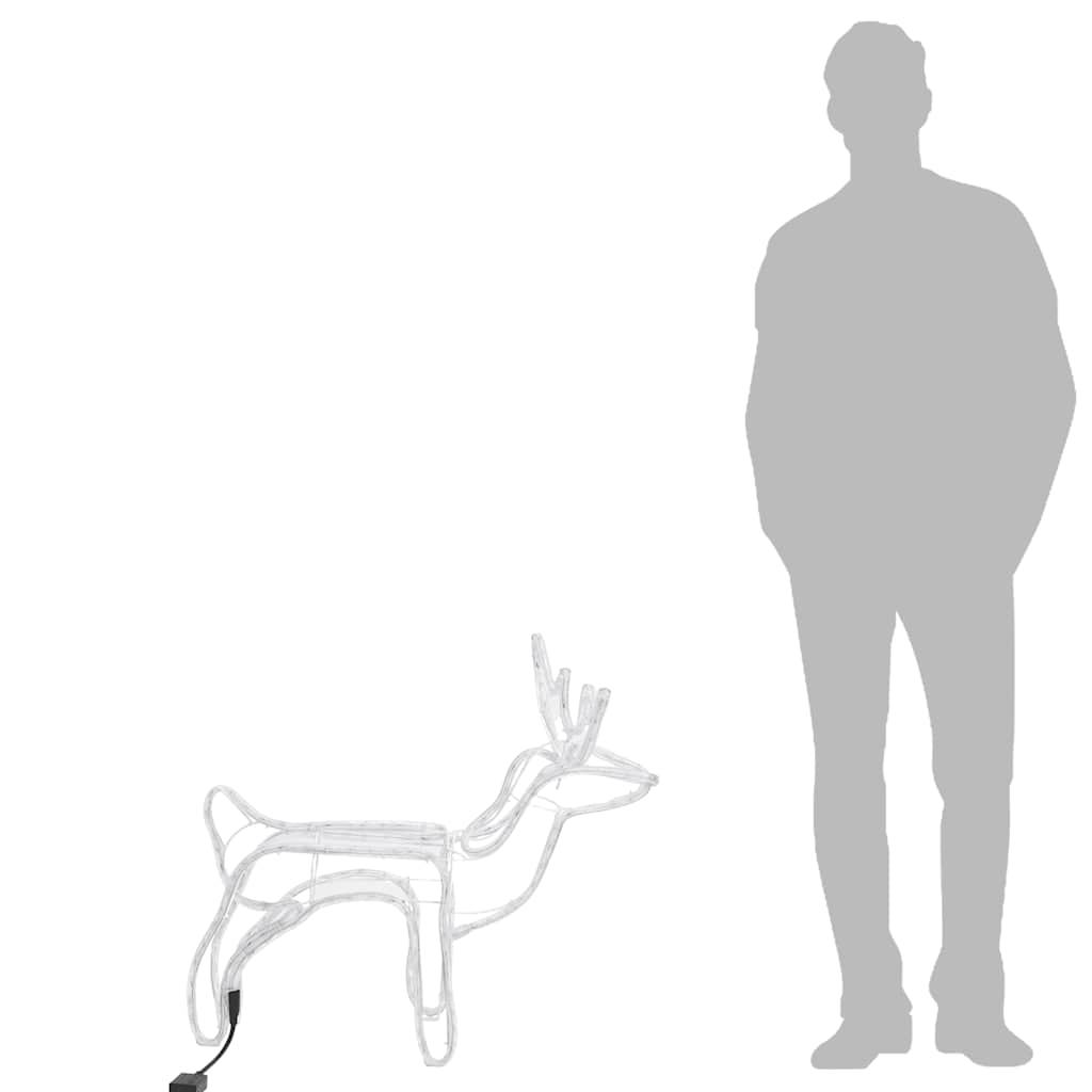 julerensdyr 60x30x60 cm varmt hvidt lys