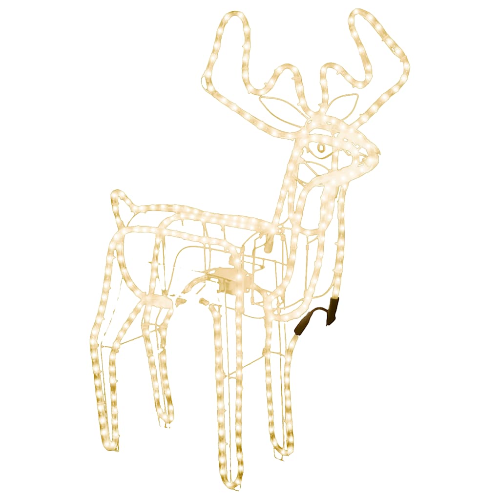 julerensdyr med bevægeligt hoved 76x42x87 cm varmt hvidt lys
