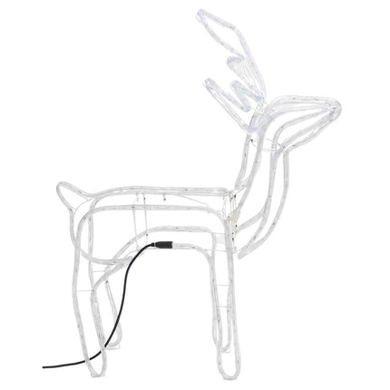 rensdyr julefigur 76x42x87 cm koldt hvidt lys