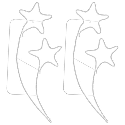 stjerneformede lyskæder 2 stk. 125,5x53x4,5 cm varmt hvidt lys