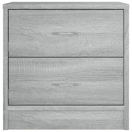 sengeborde 2 stk. 40x30x40 cm konstrueret træ grå sonoma-eg