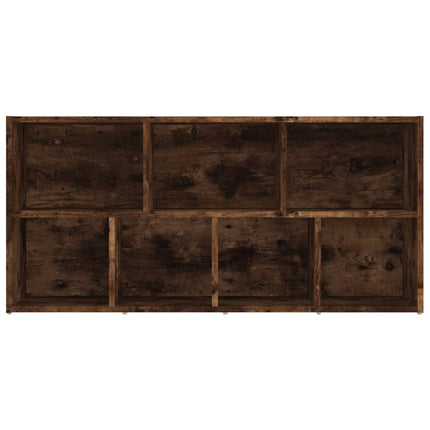bogreol 50x25x106 cm røget egetræsfarve