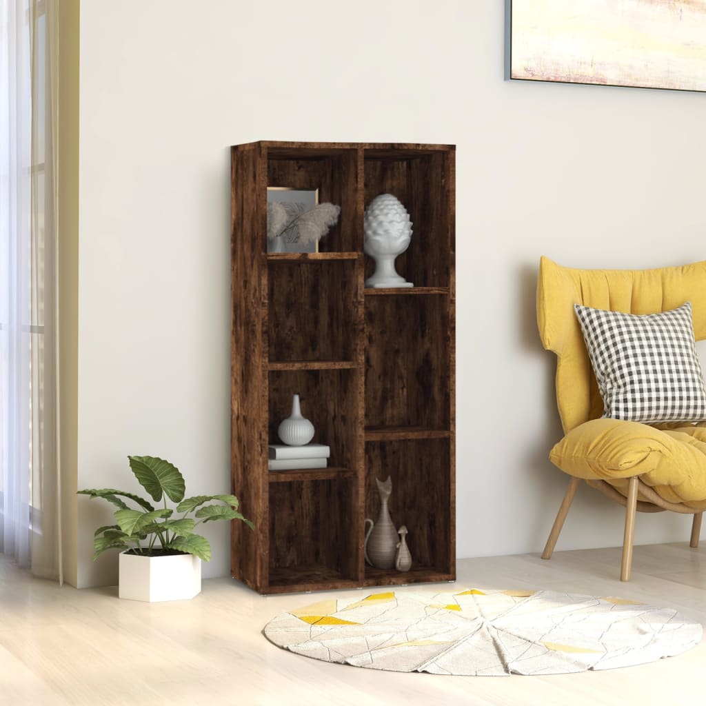Bogreol 50x25x106 Cm Konstrueret Træ - Røget eg