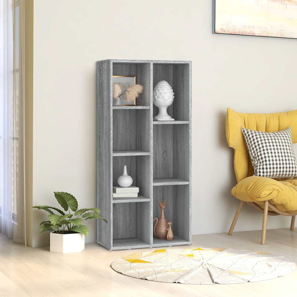 Bogreol 50x25x106 Cm Konstrueret Træ - Grå sonoma-eg
