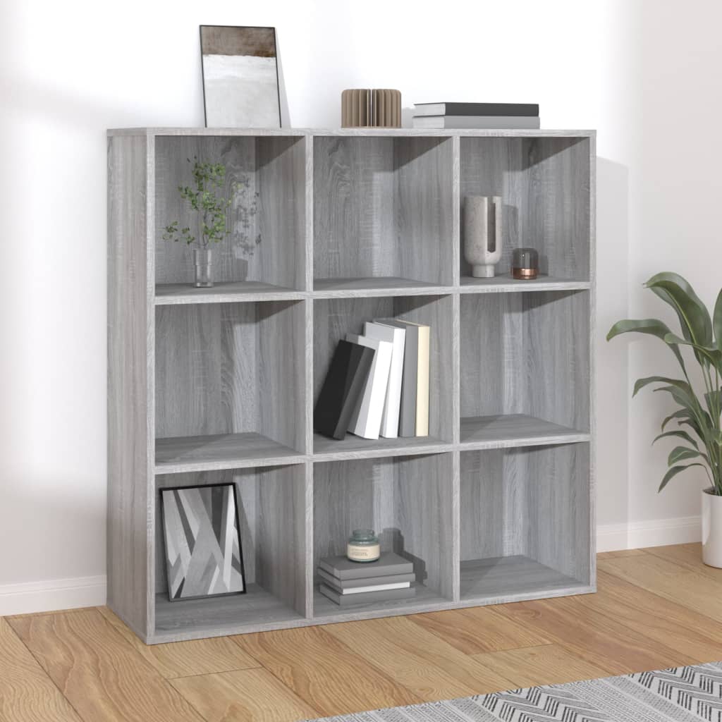 bogreol 98x29x97,5 cm grå sonoma-eg billede