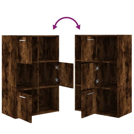 opbevaringsskab 60x29,5x90 cm røget egetræsfarve